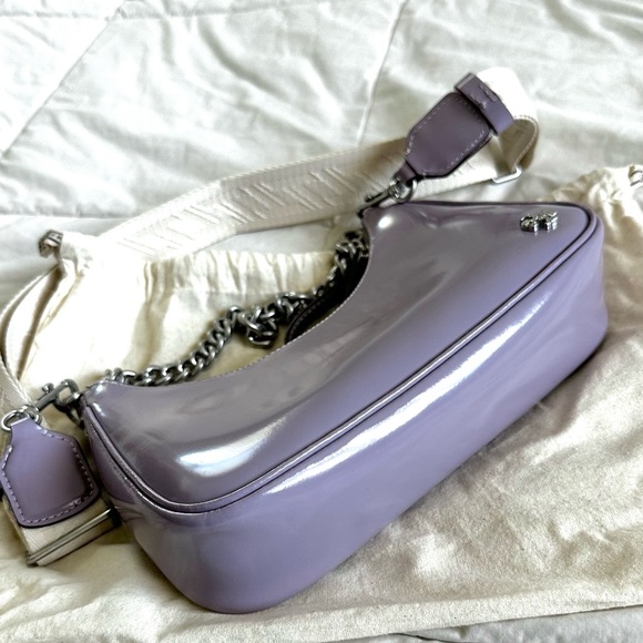 TORY BURCH Mini Leather Satchel Purse Small 151 Mercer Crescent Bag in Lavender - Picture 12 of 15